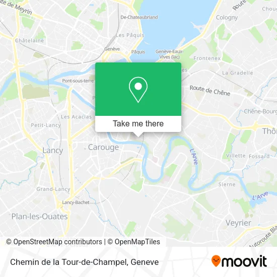 Chemin de la Tour-de-Champel map