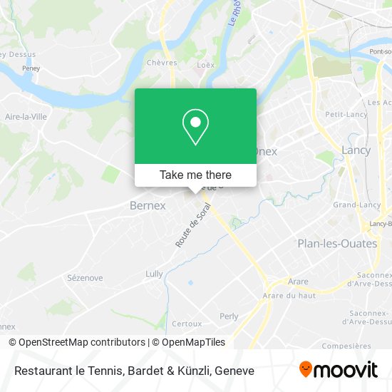 Restaurant le Tennis, Bardet & Künzli map