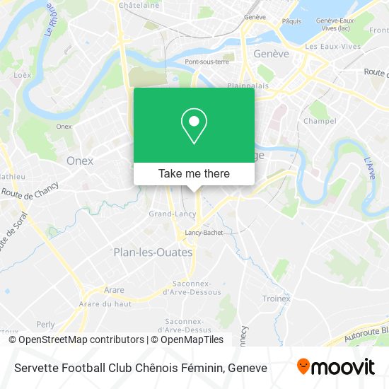 Servette Football Club Chênois Féminin map
