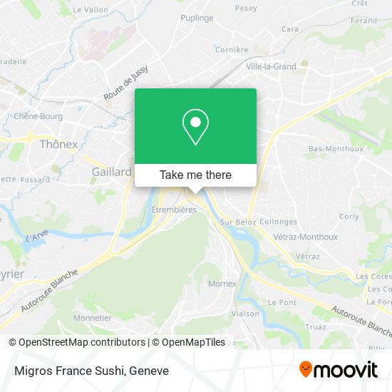 Migros France Sushi map