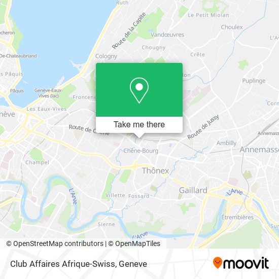 Club Affaires Afrique-Swiss map