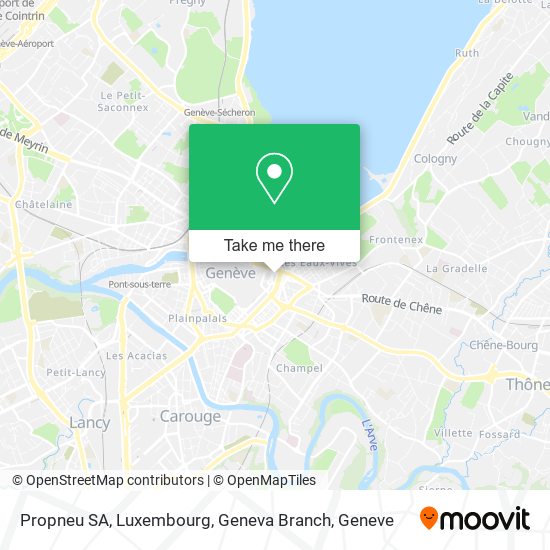 Propneu SA, Luxembourg, Geneva Branch map