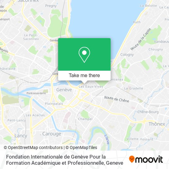 Fondation Internationale de Genève Pour la Formation Académique et Professionnelle map