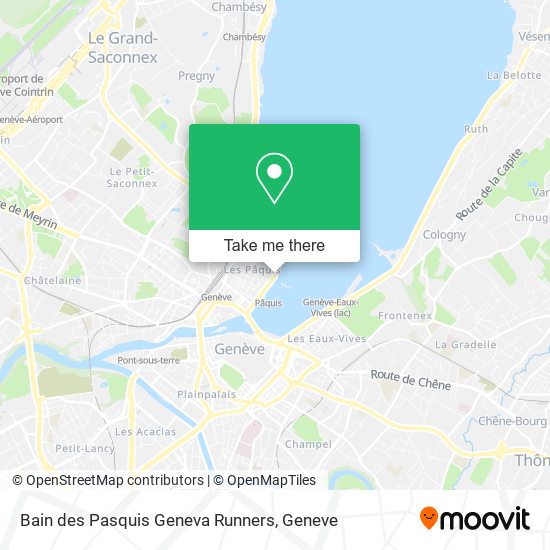 Bain des Pasquis Geneva Runners map