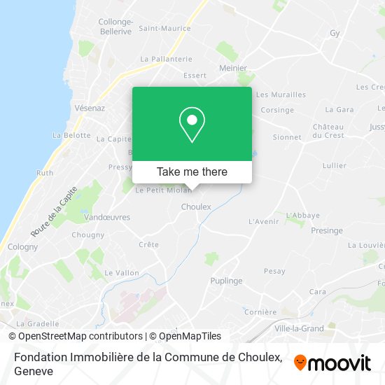 Fondation Immobilière de la Commune de Choulex Karte