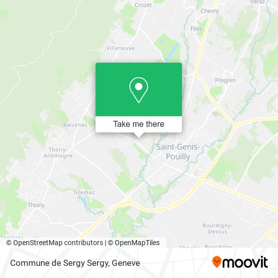 Commune de Sergy Sergy map