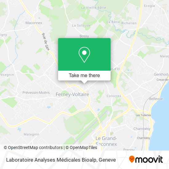 Laboratoire Analyses Médicales Bioalp map