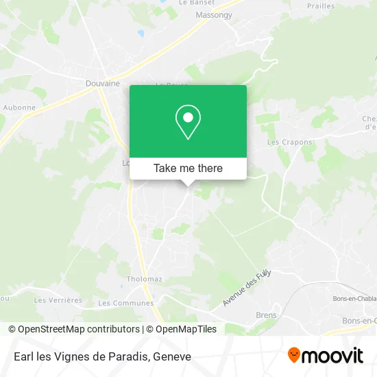 Earl les Vignes de Paradis map