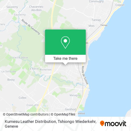 Kumesu Leather Distribution, Tshiongo Wiederkehr map