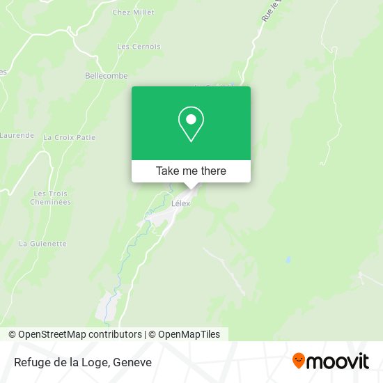 Refuge de la Loge map