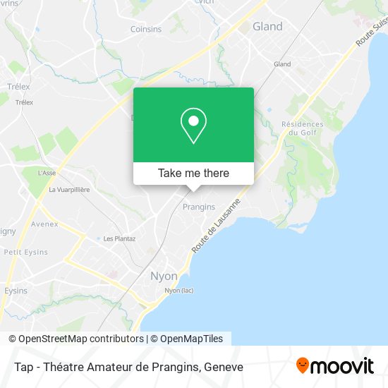 Tap - Théatre Amateur de Prangins map