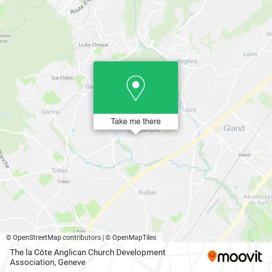 The la Côte Anglican Church Development Association map