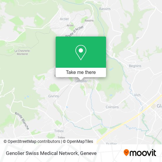 Genolier Swiss Medical Network map