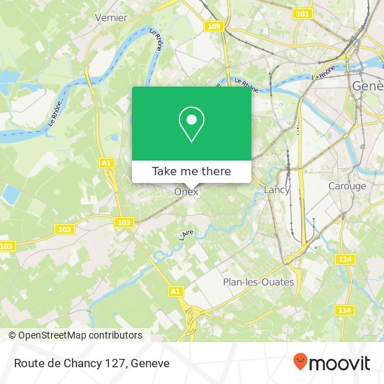 Route de Chancy 127 Karte