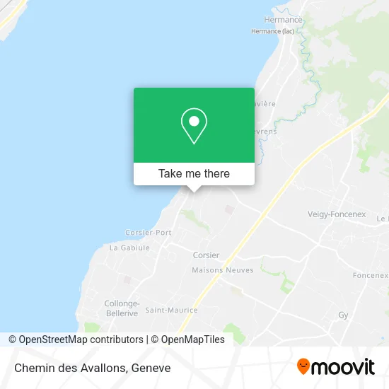 Chemin des Avallons map