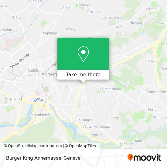 Burger King Annemasse map