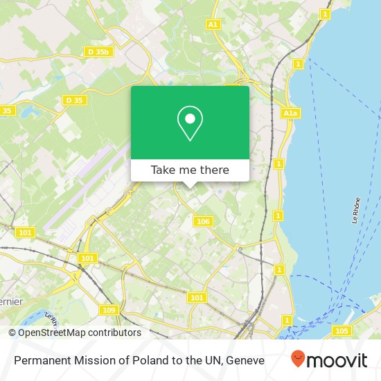 Permanent Mission of Poland to the UN map