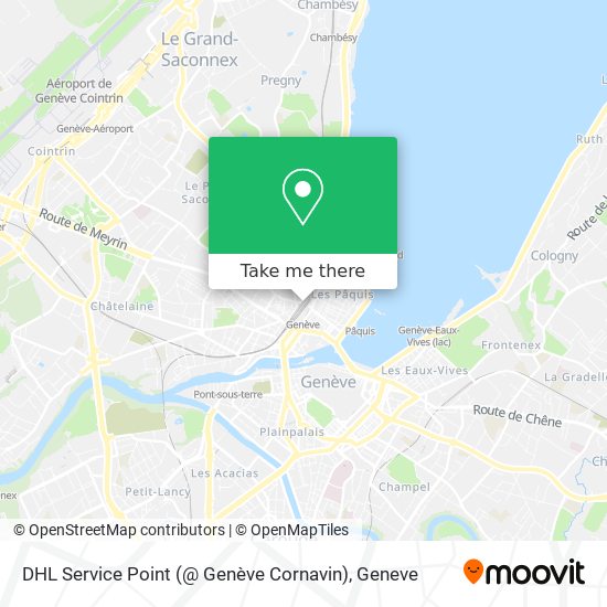 DHL Service Point (@ Genève Cornavin) Karte