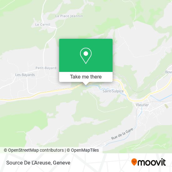 Source De L'Areuse plan