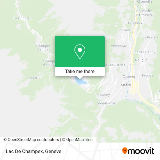 Lac De Champex map