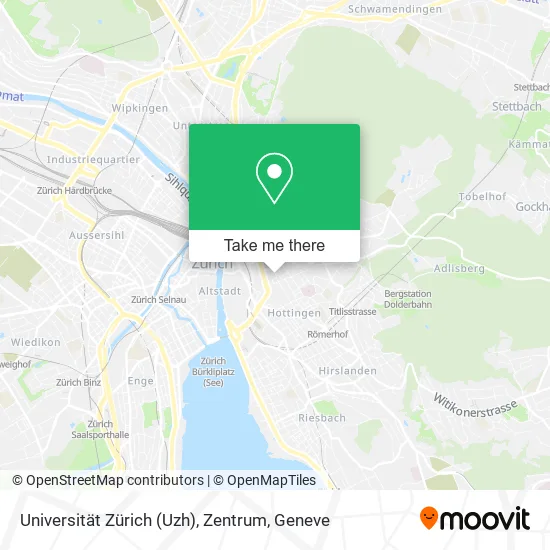 Universität Zürich (Uzh), Zentrum map