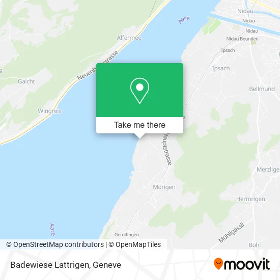 Badewiese Lattrigen map