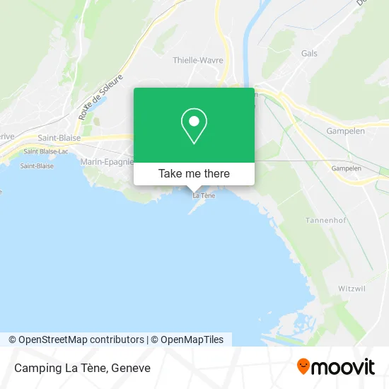 Camping La Tène map