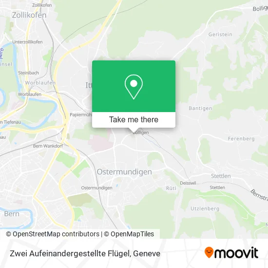 Zwei Aufeinandergestellte Flügel map