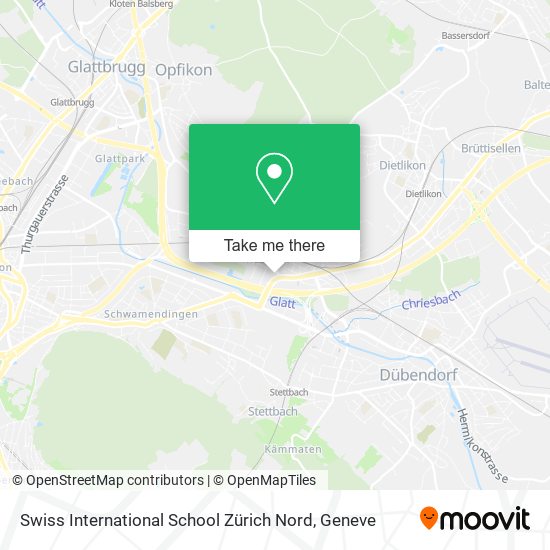 Swiss International School Zürich Nord map