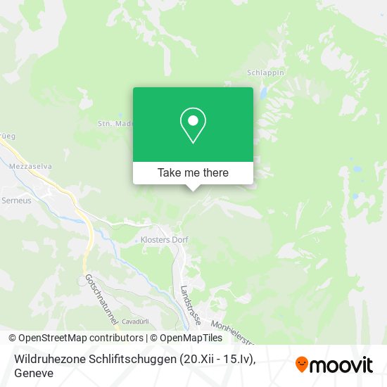 Wildruhezone Schlifitschuggen (20.Xii - 15.Iv) map