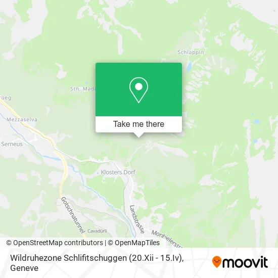 Wildruhezone Schlifitschuggen (20.Xii - 15.Iv) map