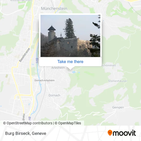 Burg Birseck map