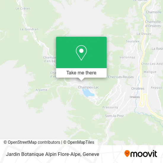Jardin Botanique Alpin Flore-Alpe map