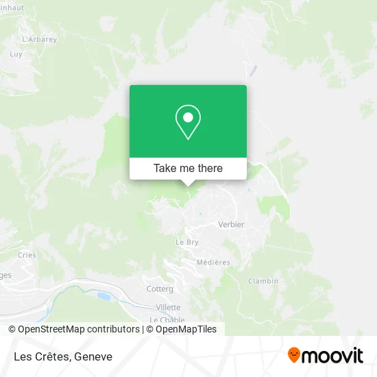 Les Crêtes map