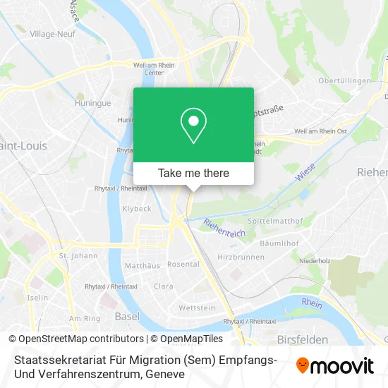 Staatssekretariat Für Migration (Sem) Empfangs- Und Verfahrenszentrum map
