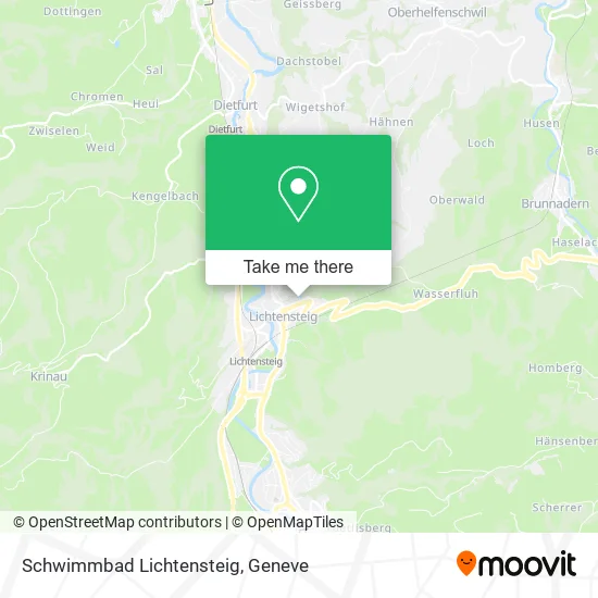 Schwimmbad Lichtensteig map