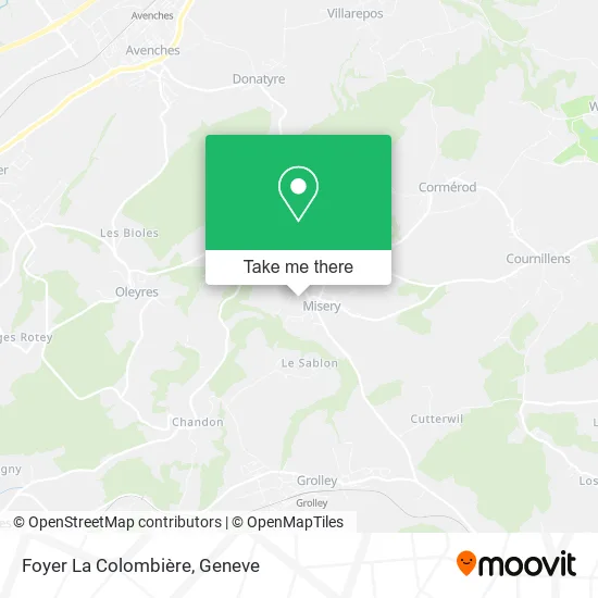 Foyer La Colombière map