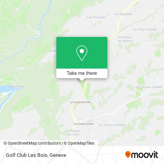 Golf Club Les Bois map