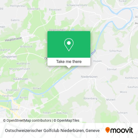 Ostschweizerischer Golfclub Niederbüren map