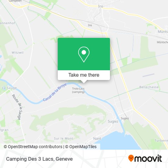 Camping Des 3 Lacs map