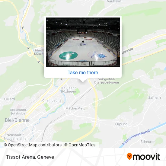 Tissot Arena map