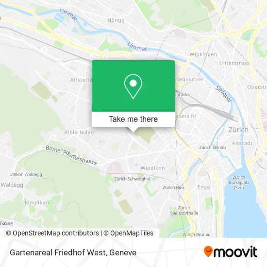 Gartenareal Friedhof West map