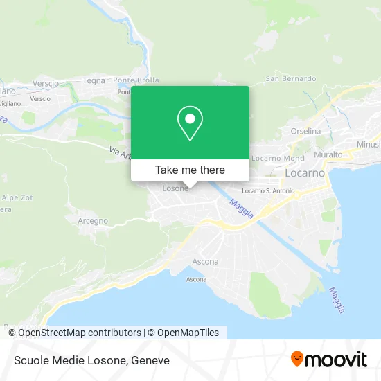 Scuole Medie Losone map
