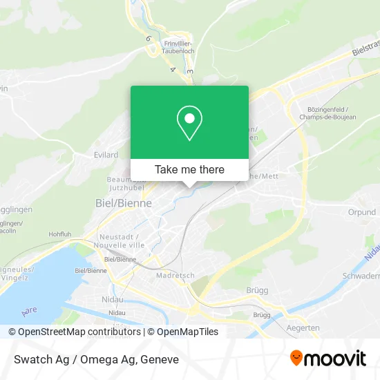 Swatch Ag / Omega Ag map