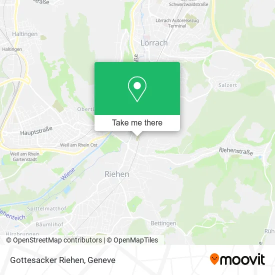 Gottesacker Riehen map