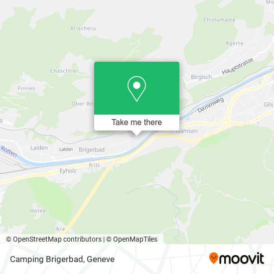 Camping Brigerbad map