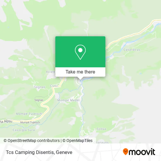 Tcs Camping Disentis map