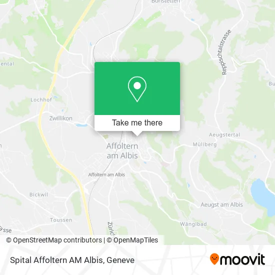 Spital Affoltern AM Albis map