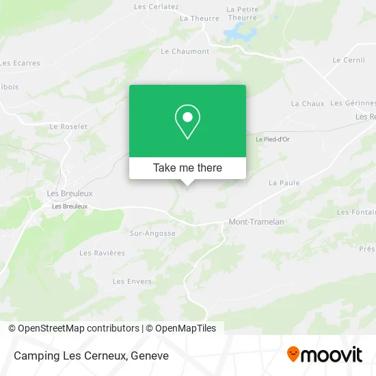Camping Les Cerneux map