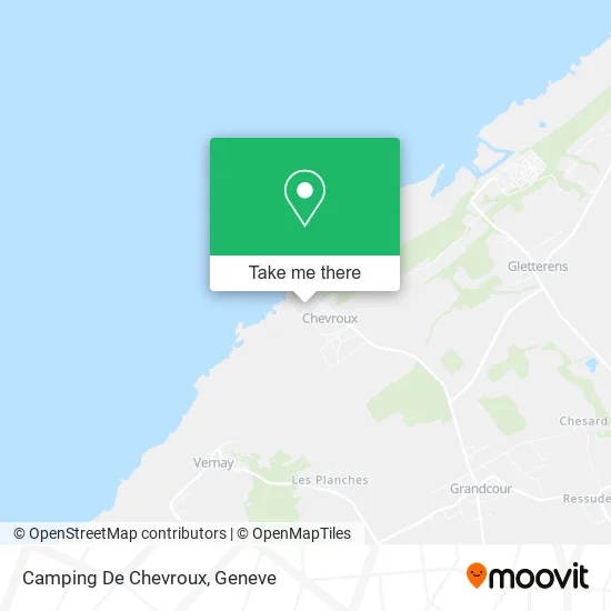 Camping De Chevroux map